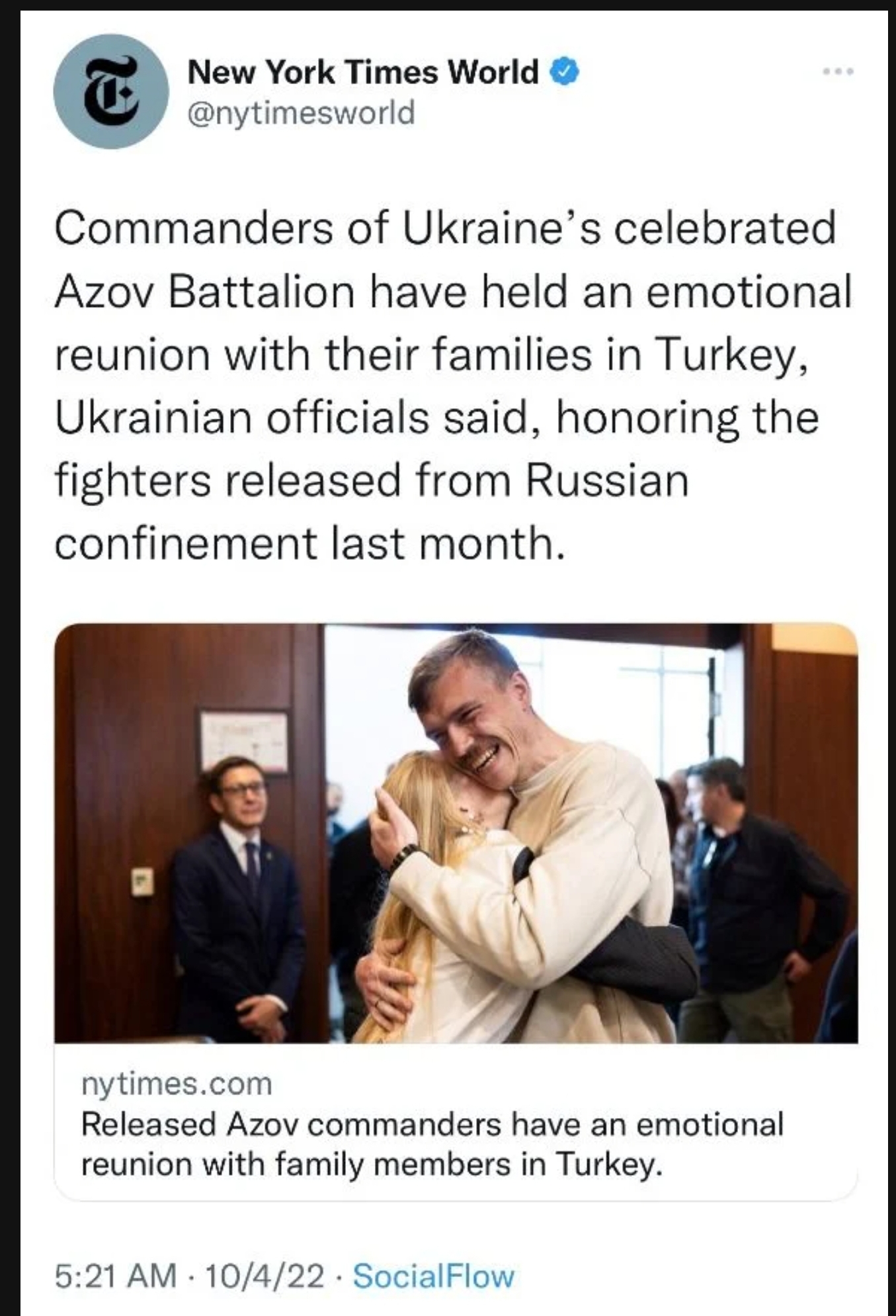 New York Times Cheers for Ukrainian Nazi Fighters Recently Released by Russia